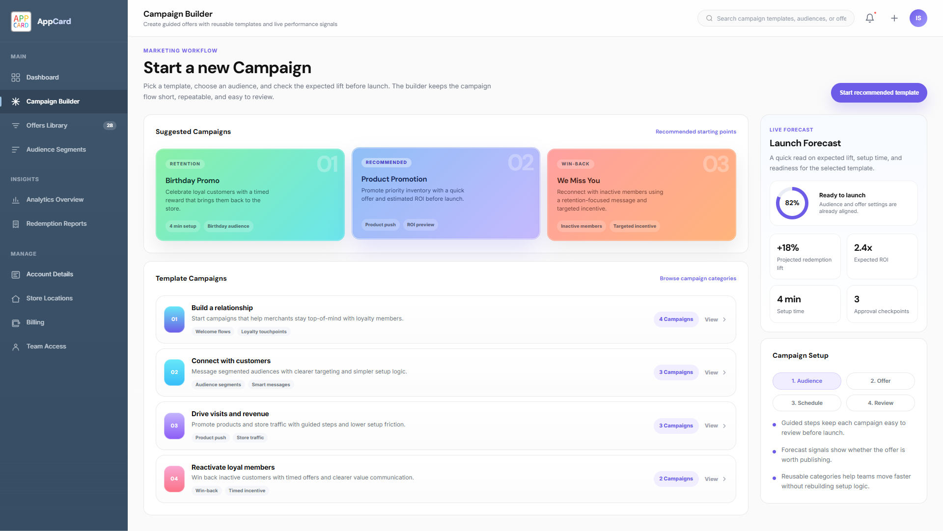 Guided campaign builder