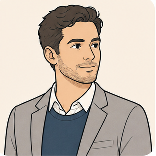 Daniel Levy professional vector portrait as a merchant marketing manager