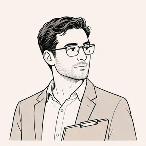 Dr. Amir Cohen professional vector portrait in business-casual clothing