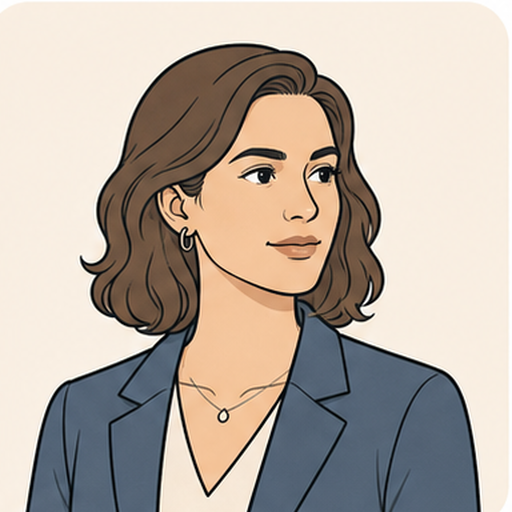 Dr. Dana Weiss professional vector portrait in a smart-casual blazer