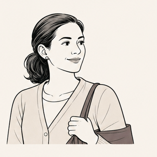 Maria Rodriguez professional vector portrait with a warm practical expression